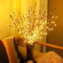 Led Branch Light Battery Operated Lighted Branch Vase Filler Willow Tree Artificial Little Twig Power Brown 30 Inch 20 LED for Home Romantic Decoration, Warm White