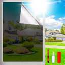 One Way Privacy Window Film Sun Blocking, Heat Blocking Window Tint for Home See Out But Not in, Static Cling & Anti UV, Black-Silver,23.6 Inch x 78.74 Inch