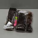 Eeanno Goddess Box Braids Crochet Hair 18 Inch 7 Packs Black Brown Pre Looped Boho Crochet Braids with Curly Ends for Black Women, T1B/30