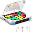 Portable CD Player with Bluetooth, Rechargeable CD Player for Home/Car, Built-in HiFi Speakers, Headphones, LCD Screen, Supports CD/AUX/USB and Repeat Modes, White