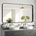 Fabuday Bathroom Wall Mirror Over Sink - 20x40 Inch Balck Framed Bathroom Mirrors for Vanity, Dresser, Large Black Matte Mirrors for Bedroom, Restroom, Farmhouse, Entryway Decor