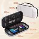 Carrying Case Compatible with Nintendo Switch 2 2025, Portable Travel Storage Case with Taller Design for Larger Capacity, Protective Hard Shell with 10 Game Card Slots, Carry Hand Bag Pouch, White