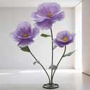 Giant Flowers for Decoration with Stand,Oversized Freestanding Gradient Paper Flowers for Wedding Flower Decor,Commercial Display,Photo Studio & Home Decoration,Banquet Party (Pink)
