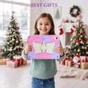 VOFUOE for iPad A16 Case 11th Generation 2025, for iPad 10th Generation Case 2022 10.9 Inch for Kids with Screen Protector Shoulder Strap Unicorn Stand Pencil Holder Hard Protective Cover-Purple Pink