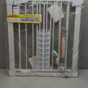 Cumbor 30-46" Baby Gate for Stairs, Auto Close Dog Gate for Doorways White