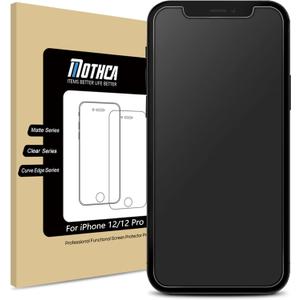 Mothca Matte Glass Screen Protector for iPhone 12 Pro/12 AntiGlare & AntiFingerprint Tempered Glass Film Case Friendly Easy to Install Bubble Free for iPhone 12/12 Pro 6.1inch (2020)Smooth as Silk