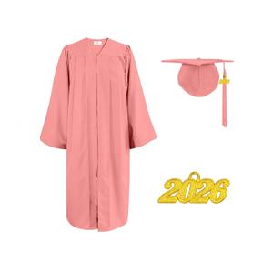Happy Secret Unisex Matte Graduation Cap Gown Tassel Set with 2026 Year Charm for High School & College Graduates 51