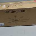 Ohniyou 72'' Industrial Ceiling Fan with Light for Patio, Garage, Silver