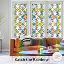 Stained Glass Window Film, 3D Colorful Static Cling, 35.4" x 78.7"