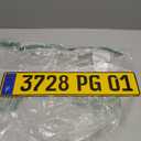 Custom Yellow German License Plate (3728 PG 01)