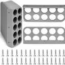 20Pack Cable Chase-Wire Bracket,Cable Support Wire Bracket Holder for NMB Electrical Cord Organized Management,Electrical Wire Dispenser with Screws,Labor Time Saving,1" with 10-Hole Design