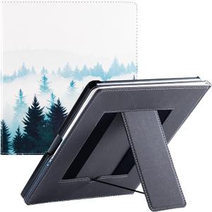 Case for Kindle Scribe 1/2th Gen | Built-in Pen Holder/Stand & Hand Strap | with Sleep/Wake | Book Folio Style | PU Leather Cover fits Amazon 10.2" Scribe 2022/2024 (Forest)