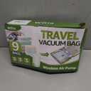 9 Packs Vacuum Bags for Travel with Rechargeable air Pump, 3 Sizes Vacuum Seal Bags for Clothing, Space-Saving Compression Storage Bags for Travel & Closet Organization