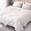 Panku Ultra Soft Cozy Knit Throw Blanket for Couch and Bed, Knitted Luxury Reversible Cozy Warm Fleece Blanket Throw, Plush Fluffy and Fuzzy Blankets for Gift (50x60inch, Cream)