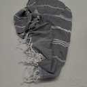 1pcs Turkish Cotton Surf Poncho Changing Towel Swim Robe with Pocket Plus Size Swim Cover Up Wearable Towel Hooded Beach Towel for Adult Man Women Beach Pool (Grey, Large)