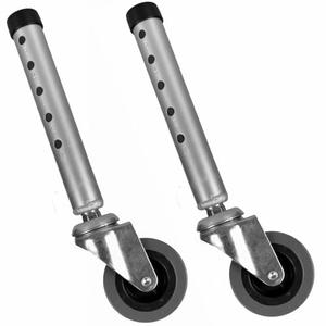 Walker Wheels, Universal Rotating Adjustable Height Replacement Walker Caster, Swivel Walker Wheel Replacement Feet Parts Rollator Accessories (Pack of 2)