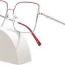 Blue Light Glasses, Stylish Anti Blue Light Blocking Glasses for Computer Reading, Gaming, TV, Phones (Z-red Blue)