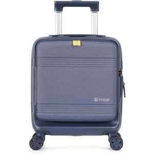 biaggi Runway Hybrid Expandable Underseat Carry-On  Lightweight TSA-Approved Polycarbonate Travel Bag, Perfect for Getaways & Long Weekends (Expandable Underseater, Navy Blue)