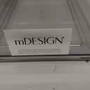 mDesign Stackable Storage Containers Box with Pull-Out Drawer - Stacking Plastic Drawers Bins for Kitchen Pantry and Cupboard, Cabinet, Counter, Island and Tables - Lumiere Collection - 2 Pack - Clear