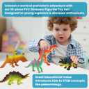 Zippytots Dinosaur Toys for Kids 3-5, 10 PCS Realistic Plastic Dinosaur Figure Toy Set Including T-Rex, Stegosaurus, Spinosaurus, Ideal Gift for Toddle