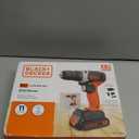 BLACK+DECKER 20V MAX Cordless Drill Kit with Battery, Charger, Includes Double Sided Drill Bit (BCD702C1)