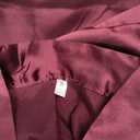 Ekouaer Women's Satin Robe Short Ruffle Hem Silky Robes Lightweight Kimono Brides Bathrobes Sleepwear S (Deep Red)