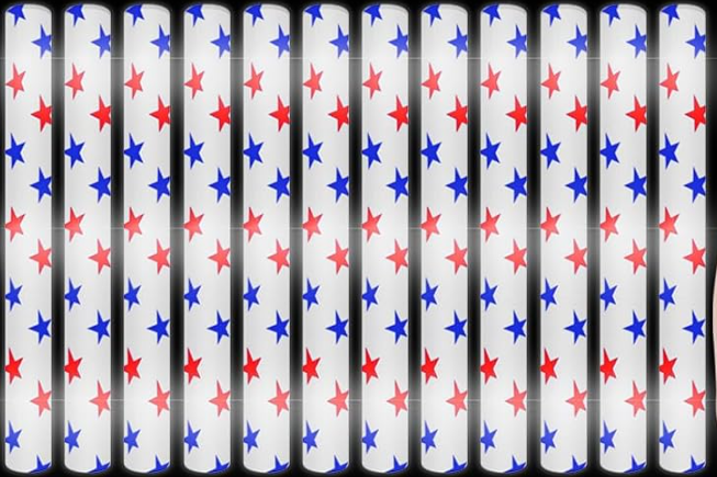 Junkin 72 Pcs 4th of July Glow Sticks Bulk 15.8" Red White Blue Foam Independence Day LED Glow Sticks with 3 Flashing Mode Star Pattern Patriotic Light for Memorial Day Birthday Party