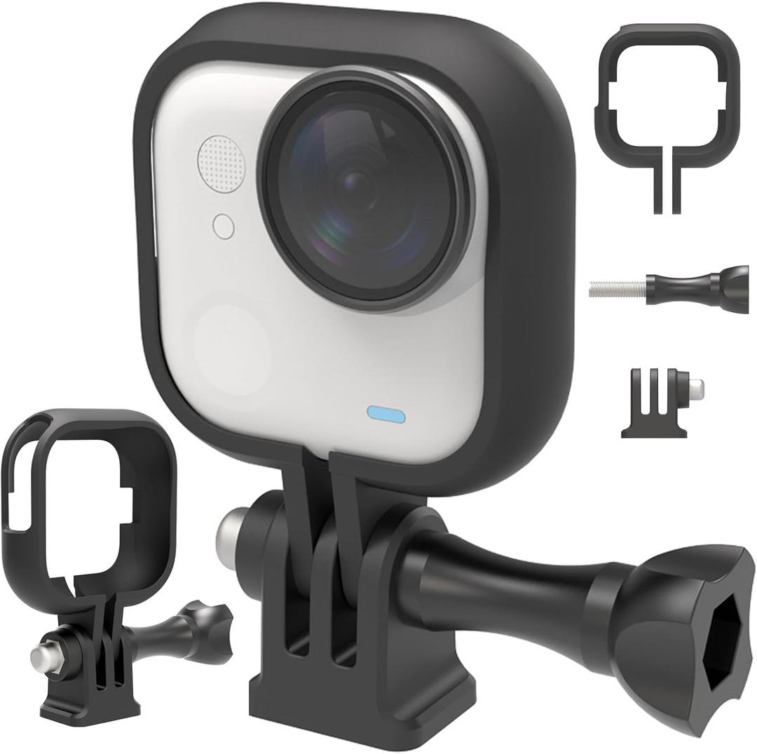 Mount Adapter for Insta360 Go Ultra Bundle Protective Frame Cage Kit with 1/4" Thread Adapter Action Camera for Tripod Selfie