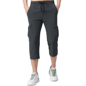 WaltZon Boys Cargo Capris Pants Youth Quick Dry Lightweight Pull-On Hiking Shorts for Sports Outdoor with Zipper Pockets(Size: 9-10)