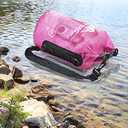 HEETA Dry Bag Waterproof for Women Men, 5L/10L/20L/30L/40L Roll Top Lightweight Dry Storage Bag Backpack with Phone Case for Travel Swimming Boating Kayaking Paddle Board Camping Beach Accessories (Rose Red)