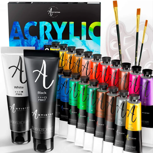 Acrylic Paint Tubes, 24 count (Pack of 1), Multicolor