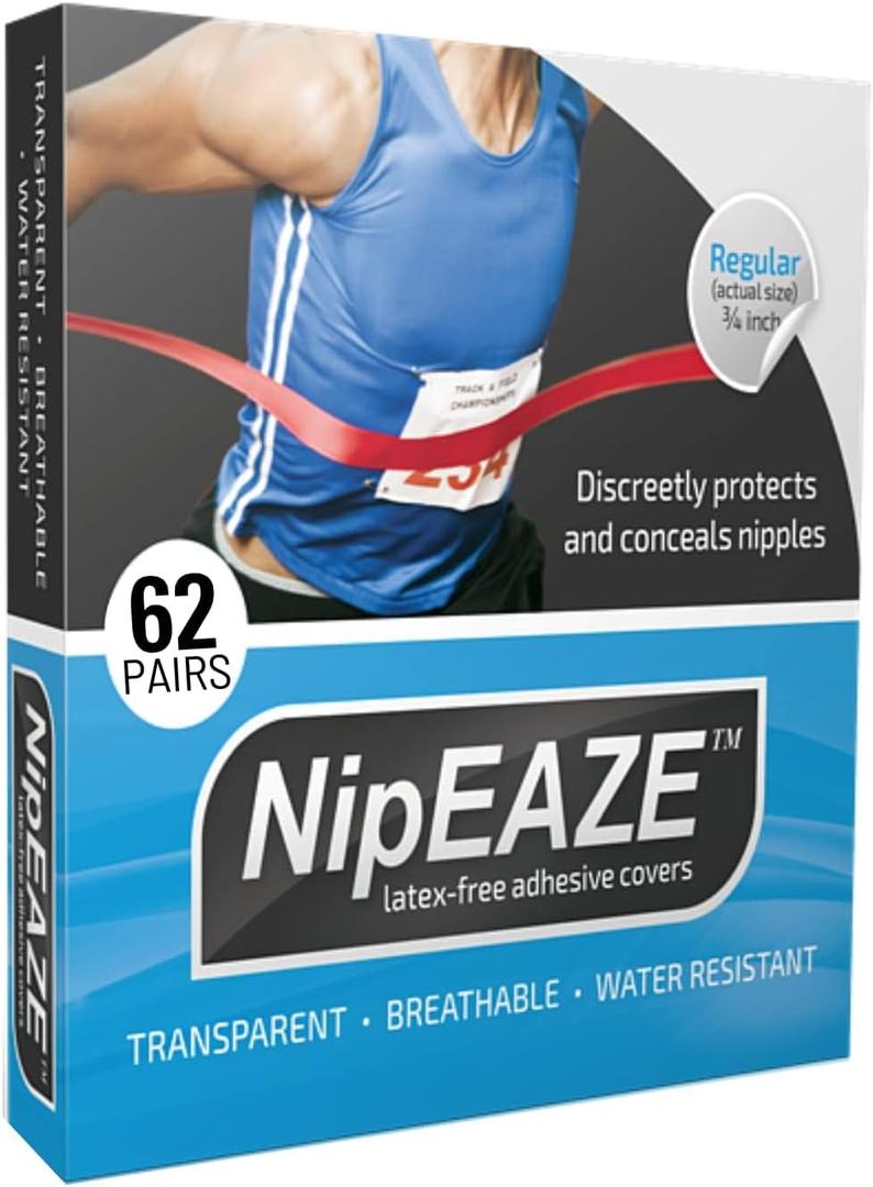 Value Pack - The Original Sports Nipple Cover, Mens Nipple Covers, Nipple Chafing Prevention for Men and Women (Regular - 62pairs)