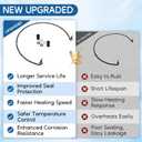Upgraded W10703867 Dishwasher Heating Element Replacement for Whirlpool, KitchenAid, Kenmore, Maytag Dishwashers, Replaces W10696509, W10195052, W10329322, W10473250, W10518402, W10687954