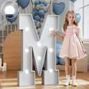 Marquee Letters 3 Feet Tall Large Light Up Letters Decorations Wedding Engagement Proposal White Party Decorations Marry Me Mr and Mrs Sign Big Cardboard Backdrop M