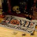 Artoid Mode Home Sweet Home Jack-O'-Lantern Pumpkin Halloween Doormat, Low-Profile Switch Rug Door Home Decor Mat Floor Mat for Indoor Outdoor 17x29 Inch