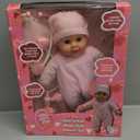 Interactive Talking Baby Doll Doctor Set Toy Pack for Kids  14 Doll with Lights, Sound Effects, Pretend Play Dr Checkup Accessories  Pink Newborn Hospital Care Nursing Playset for Toddler Girl 3+