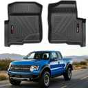 Custom All Weather Floor Mats Liner for 2009-2014 Ford F-150 All Cabs (w/Out Manual Shifter) Front Row 2 Pcs F150 Accessories (for 2009-2014 Ford F-150)