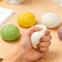 Dumpling Squishy Stress Balls Fidget Sensory Toy Mystery Dumpling Squishy Soft Squeeze Decompression Dough for Adults (Purple-A)