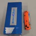 Benchmade - Mini Bugout, Outdoor, EDC Folding Knife, Drop-Point Blade with Orange Grivory Handle (533)
