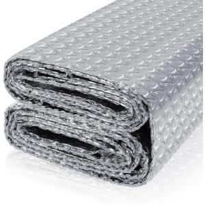 Reflective Bubble Insulation Sheet, Double Side Aluminum Foil Bubble Shield, Aluminum Foil Thermal Insulation Radiant Barrier for Windows, RV, Roof, Garage Door (23.6IN X 20FT)