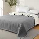 Heated Blanket Electric King 90"*100", Dual Control Waffle Weave Sherpa Heating Throw with 9 Heating Levels, 1-12 Hours Timer Auto Off, Machine Washable, Gift Suit for Couch Bed Sofa Home Office (Waffle-dark Grey)