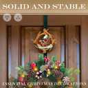 Cast Iron Wreath Hanger for Front Door, Santa Sleigh Adjustable Over The Door Hoo Kwreath Stand, Heavy Duty Door Wreath Hanger and Wreath Hook for Fall and Christmas Holiday Decorations.