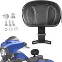 Adjustable Rider Backrest for Touring 2009-later, Motorcycle Front Driver Back Rest Pad Kit for Harley Davidson CVO Street/Road/Electra Glide Road King Ultra Limited FLHR FLTRX FLHX FLHT Accessories