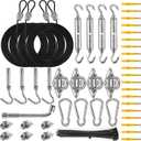 Sun Shade Sail Hardware Kit with 4pcs 10ft Length Extension Nylon Wire Rope, Triangle Rectangle Shade Canopy, 304 Stainless Steel, Garden Outdoors