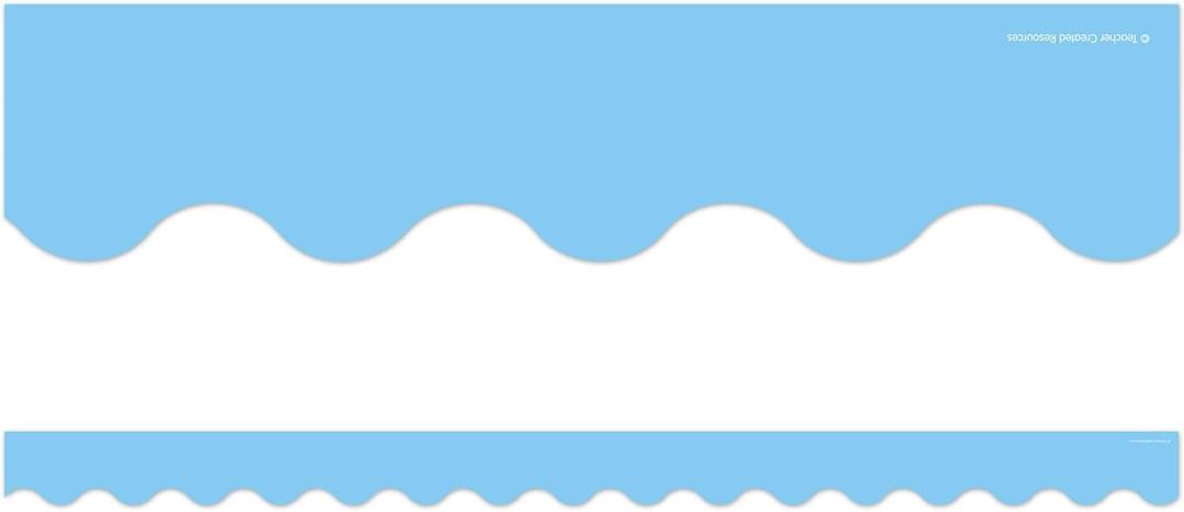 Light Blue Scalloped Border Trim