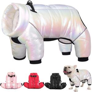 AOFITEE Dog Coat, Waterproof Dog Winter Jacket, Warm Fullbody Small Dogs Snowsuit, Winter Coat for Small Dogs, Zip Up Pet Puffer Jacket Fleece Vest, Outdoor Reflective Pet Snow Jackets, XL