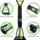 SZHLUX 28" Pooper Scooper, Foldable Dog Pooper Scooper with Unbreakable Material and Durable Spring for Grass and Gravel, Green