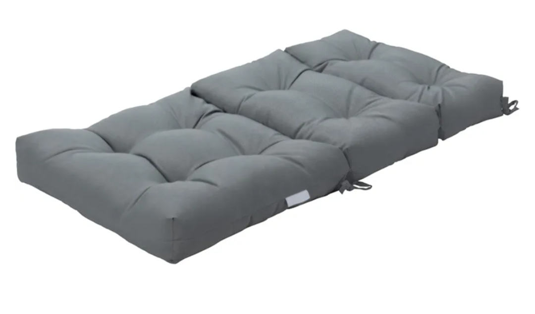S AFSTAR Outdoor Chair Cushion Tufted Cushion, 22 x 20-Inch Seat Cushion with 4 String Ties, 4.5-Inch Thick Soft Padded Cushions, Indoor Outdoor Cushions for Outdoor Furniture