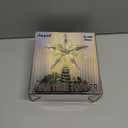 Juegoal Star Tree Topper with 20 LED Lights, Metal Silver Lighted Treetop Ornaments, Battery Powered Light Up Christmas Tree Decorations, 6.5 x 6.5 Inches