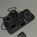 Dual Phone Magnetic Wireless Charging Station for Apple Ecosystem, Wireless Charging Station for Apple Devices with Auto Switch 7-Color Light & Clock,for iPhone17,for iwatch11, for AirPods Pro3(Black